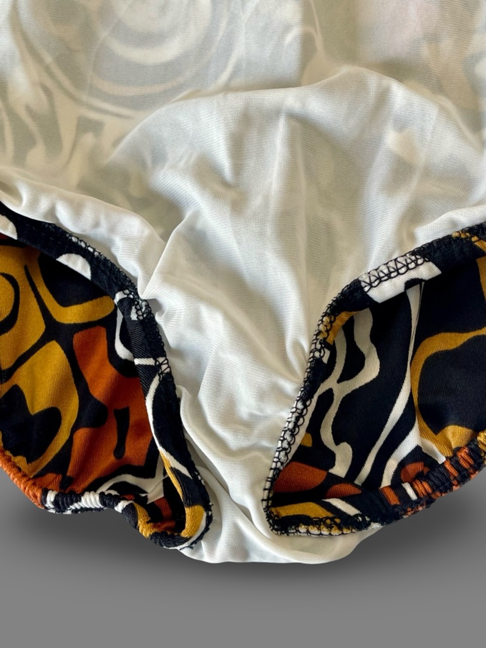 Vintage 70s Sirena California Art Nouveau One Piece Halter Bathing Suit Szs-Xs View 6